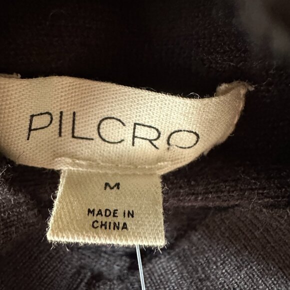 NWT Pilcro Anthropologie Womens M Turtleneck Pullover Sweater Long Sleeve Black - Picture 12 of 16